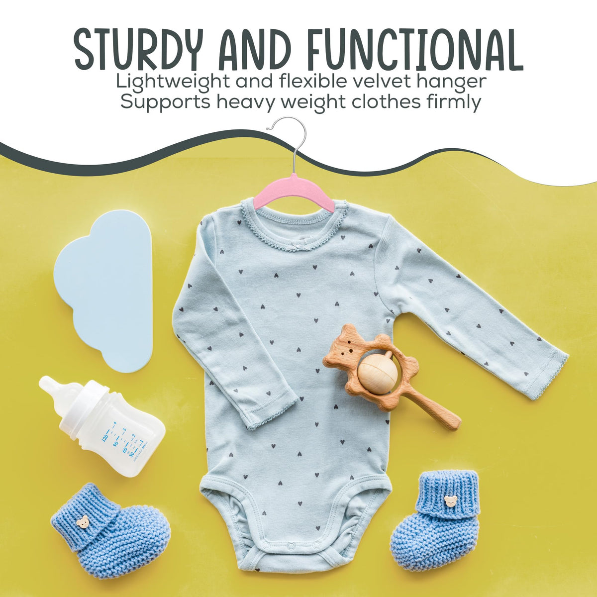 TechZoo durable ABS core provides strong support for heavier baby outfits.