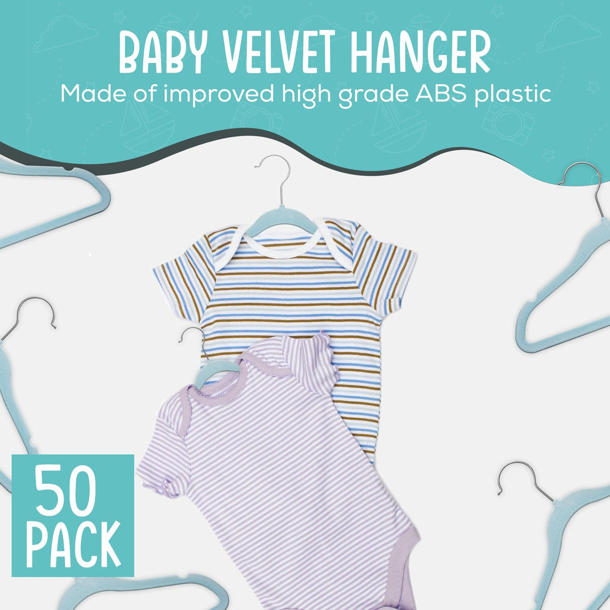 TechZoo eleven-point-eight-inch blue velvet hanger with non-slip shoulders for delicate outfits