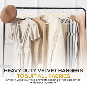 Gift-ready TechZoo velvet hangers suit any closet decor