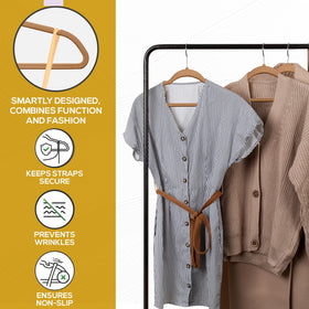 TechZoo heavy-duty velvet hangers hold up to 10 lbs each.