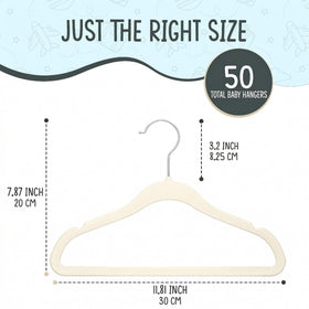 TechZoo non-slip velvet baby hangers keep outfits securely in place.