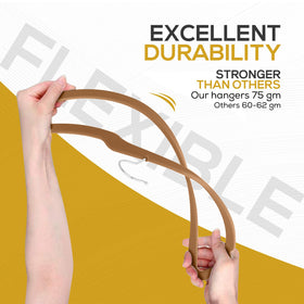 TechZoo hangers for pants and jeans with soft velvet grip.