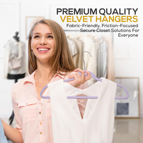 Notched shoulders on TechZoo hangers prevent dresses and tank tops from slipping.