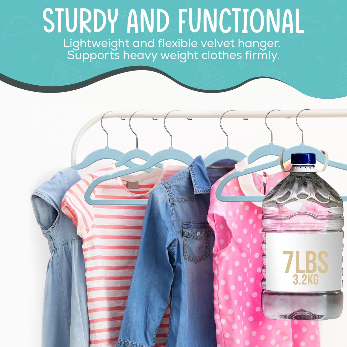 TechZoo space-saving design maximizes closet capacity for kids' wardrobes.