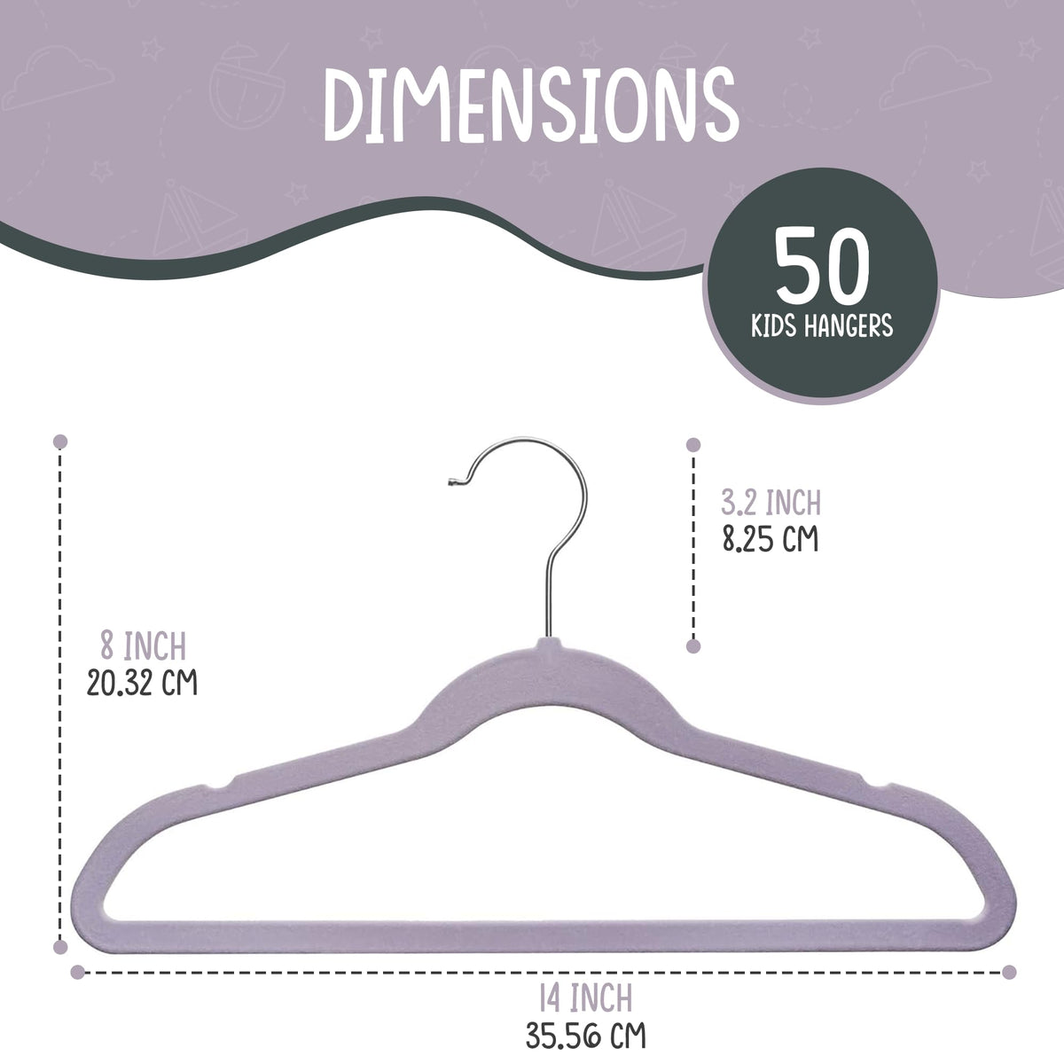TechZoo 14-inch velvet hangers with notched shoulders prevent slipping.