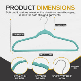 TechZoo ultra-thin hangers highlight a slim profile for maximizing closet space.