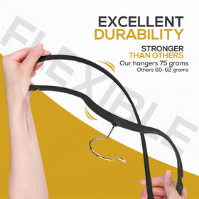 TechZoo velvet hangers help organize closets with practical efficiency.