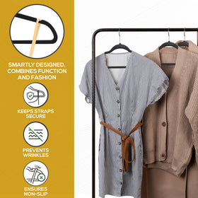 TechZoo velvet hangers hold up to 10 lbs, suitable for coats and jackets.