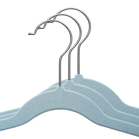 TechZoo versatile blue velvet hangers suitable for dresses, shirts, and jackets