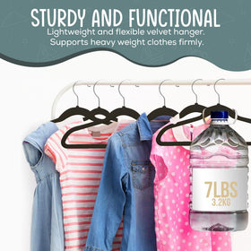 TechZoo versatile velvet hangers for dresses, shirts, and pants