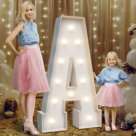 Teebloom marquee A lit for indoor or outdoor use with warm illumination.