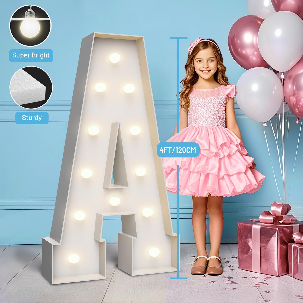 Teebloom backstand keeps the A-lit marquee steady during celebrations.