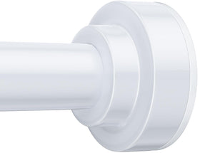 TEECK shower curtain rod adjustable length for easy no-drill installation.