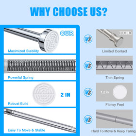 TEECK shower rod easy to clean and maintain.