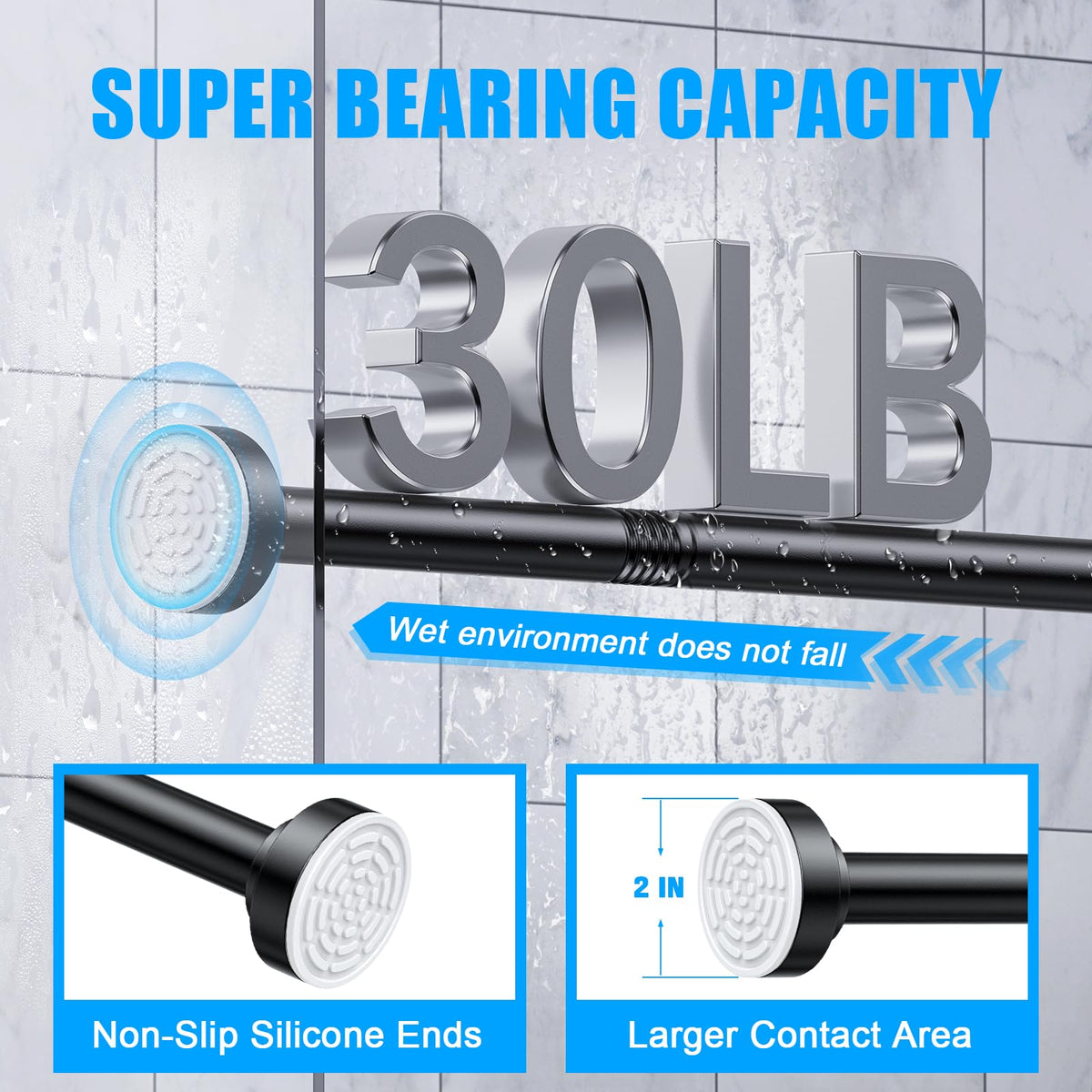 TEECK spring tension keeps the rod securely in place