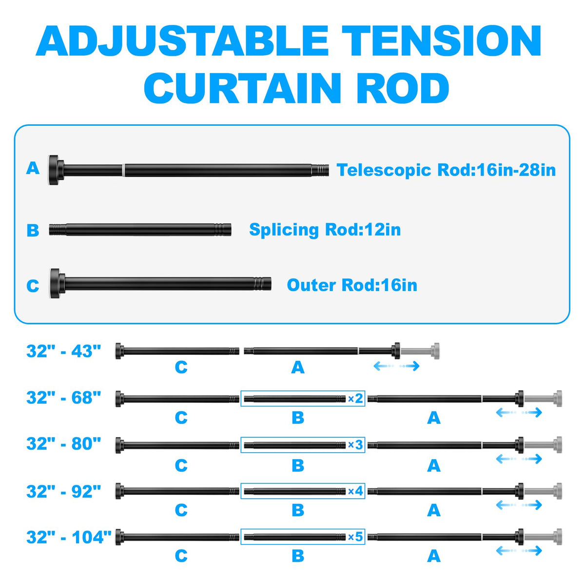 TEECK rod supports heavy fabrics up to 30 pounds for flexibility.