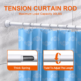 TEECK shower rod easy no-drill installation for renters