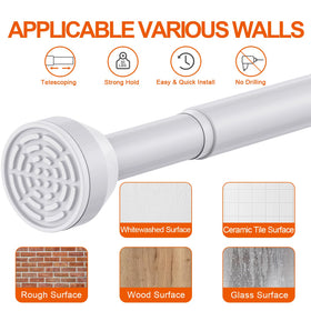 TEECK shower rod supports up to 30 lbs for curtains