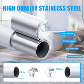 TEECK stainless steel finish resists rust and cleans easily.
