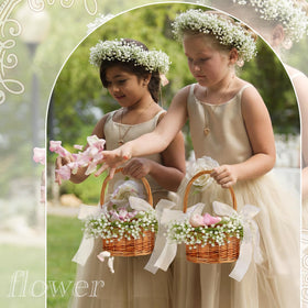 Teecyhooo basket ideal for aisle petal scattering and decorative accents.