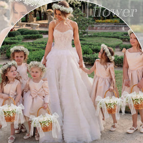 Teecyhooo artificial baby breath flowers enhance delicate basket detail.