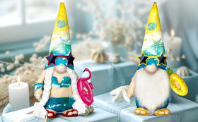 Teeker artificial starfish hat gnome detail, coastal whimsy.