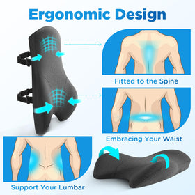 Pillow size fits larger chairs with long back lengths.
