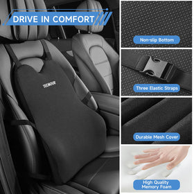Teemour lumbar pillow with removable cover for easy cleaning.