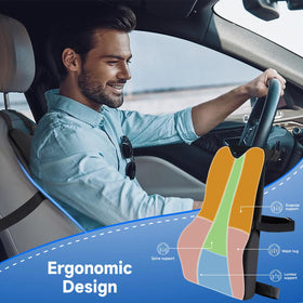 Teemour SUV back support pillow providing additional lumbar comfort.