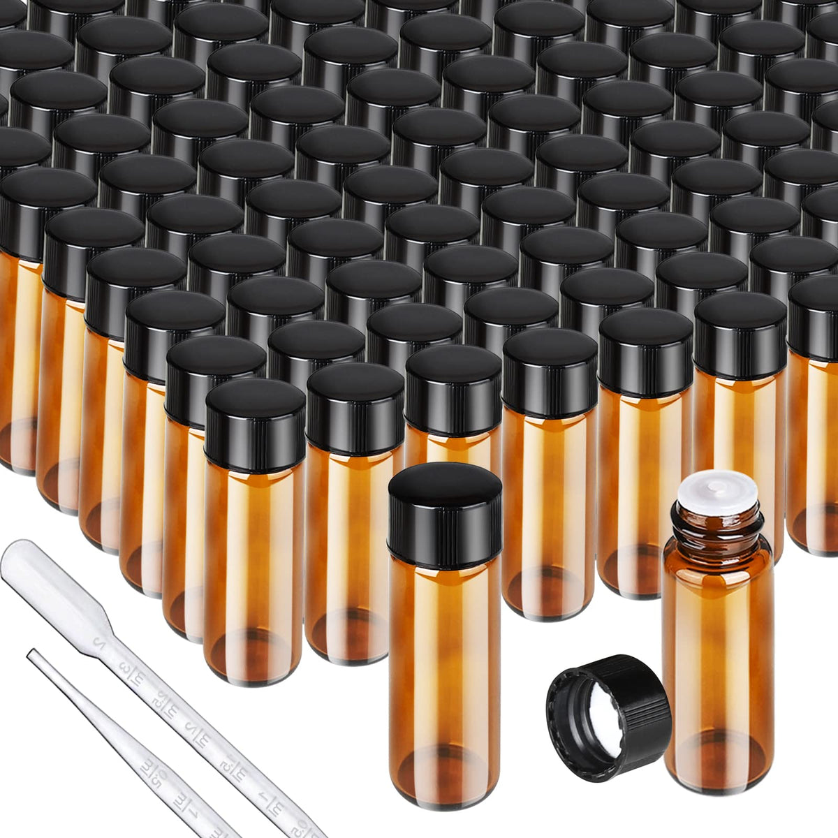 Teenitor 100pcs 5ml bottles set ideal for organizing oil samples.