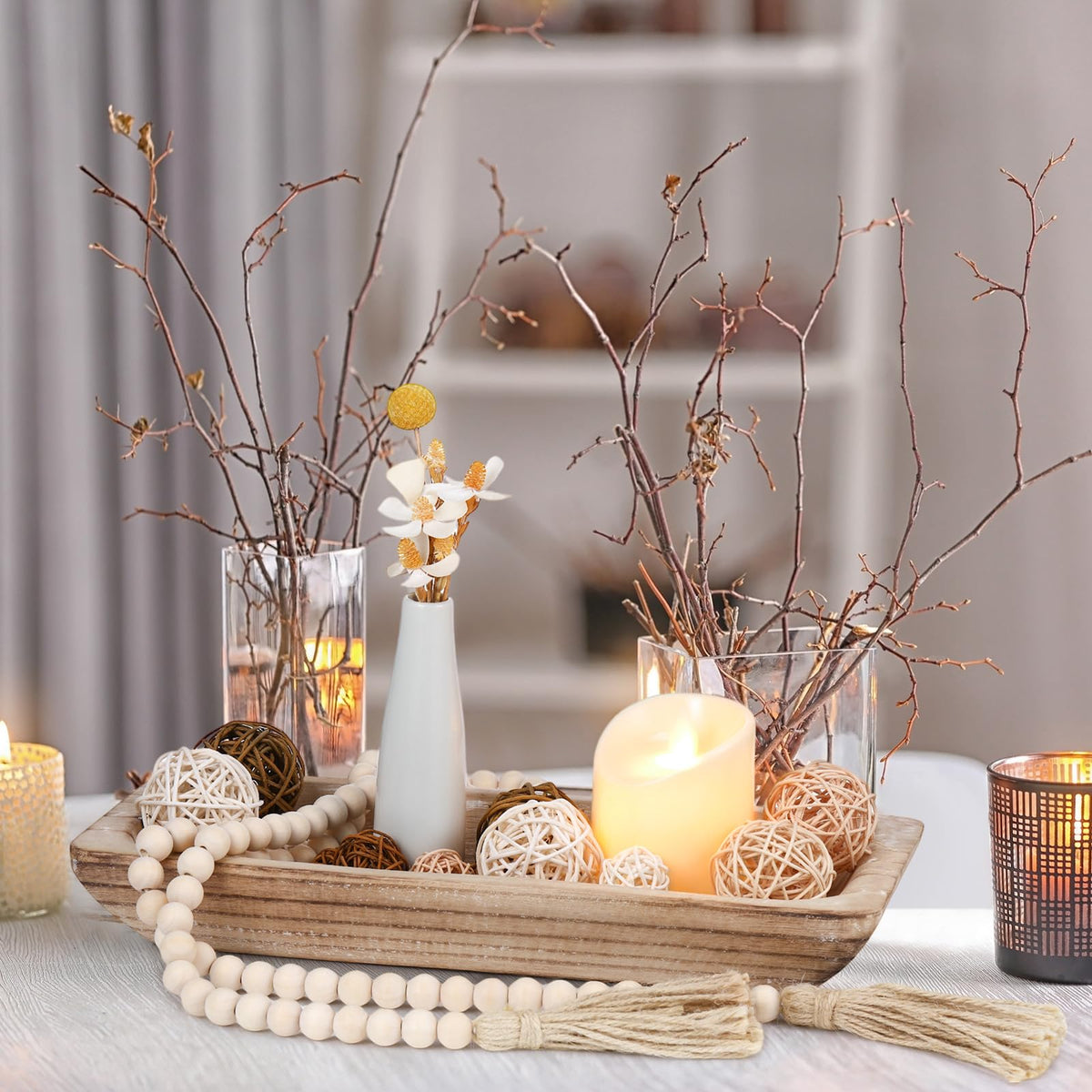 Teenyyou bead string tassel creates a charming boho accent.