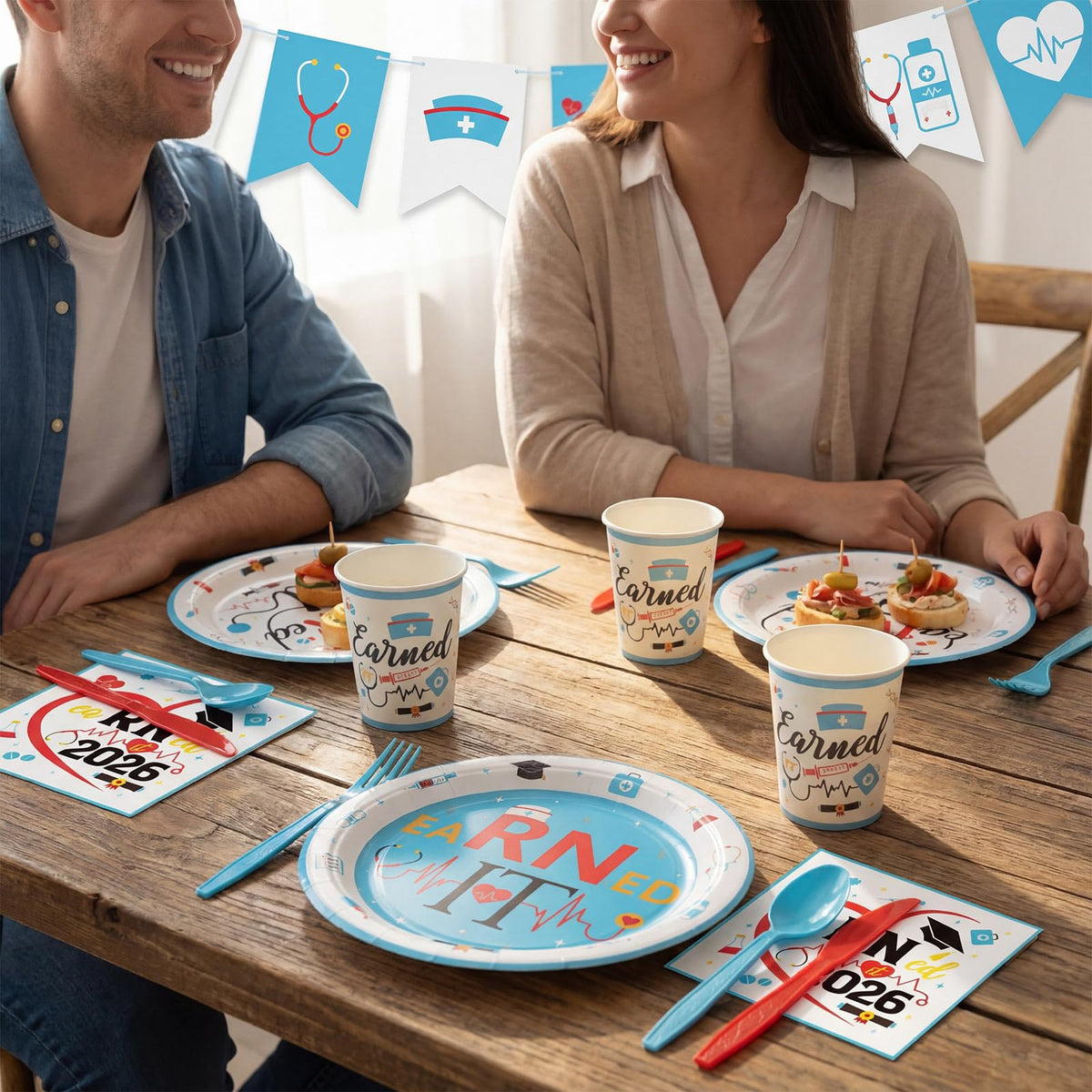 Teenyyou Earned It nurse cutlery knives for quick, clean party service.