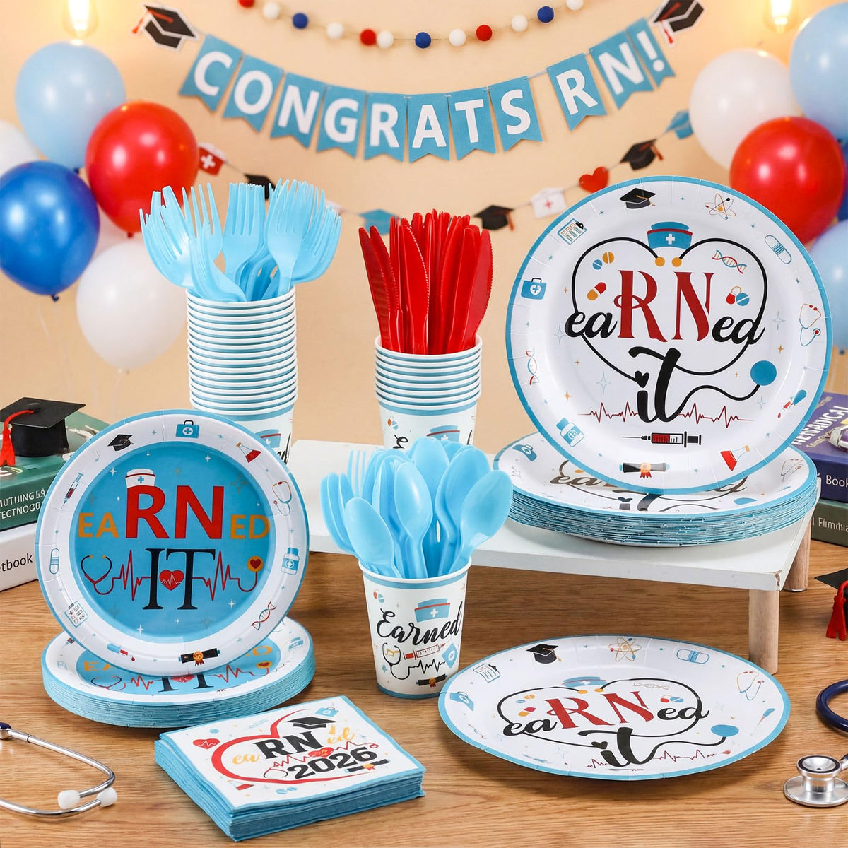Teenyyou Earned It nurse napkins 9.84in add elegant, absorbent party touch.