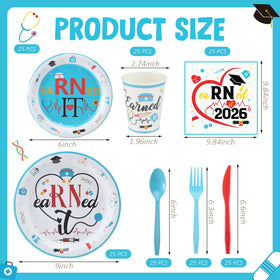 Teenyyou Earned It nurse plates 7in for easy, mess-free party dining.