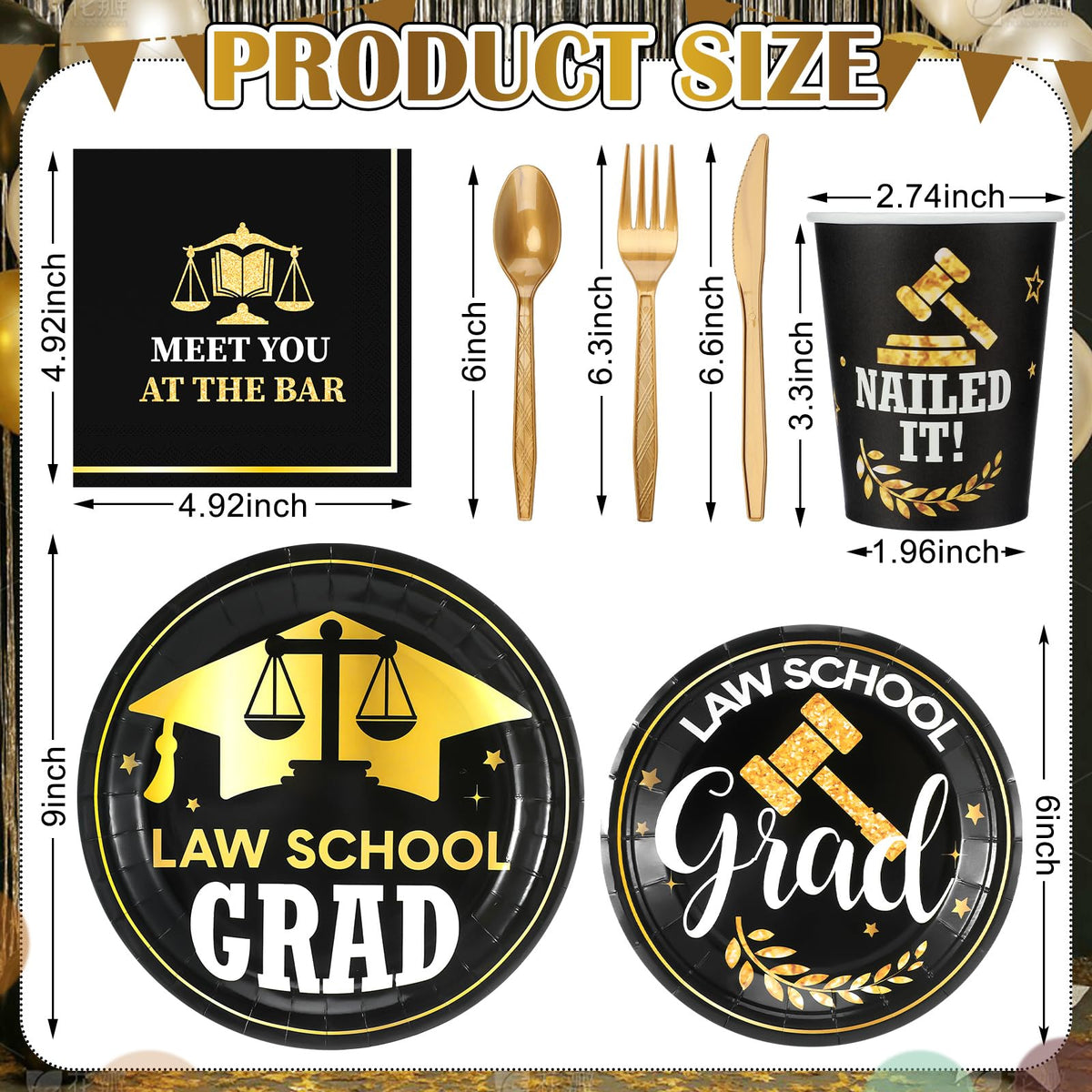 Teenyyou Law Grad plates-7in: compact plates for hors d'oeuvres