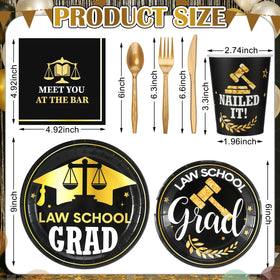 Teenyyou Law Grad plates-7in: compact plates for hors d'oeuvres