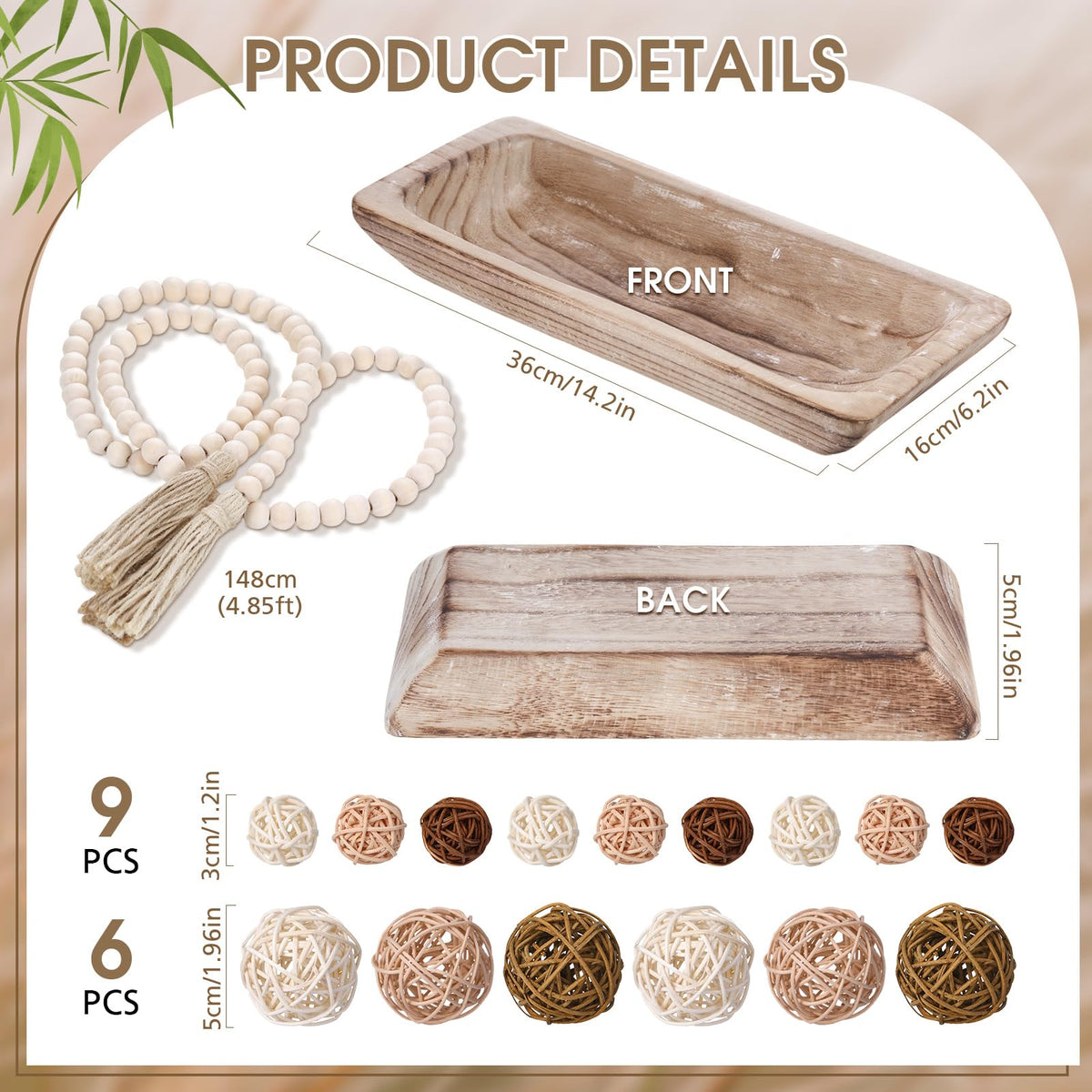 Teenyyou wicker rattan balls add natural texture and color.