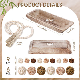 Teenyyou wicker rattan balls add natural texture and color.