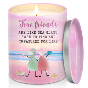 TEEZWONDER best friend candle front view, ideal birthday gift for her friendship