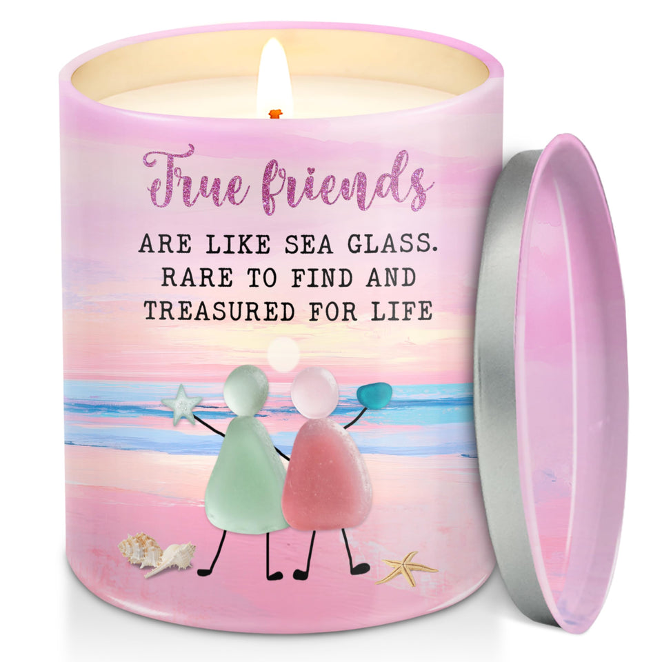 TEEZWONDER best friend candle front view, ideal birthday gift for her friendship