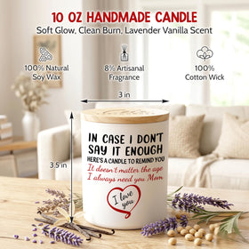 TEEZWONDER candle close-up vanilla lavender scent emphasizing soothing aroma