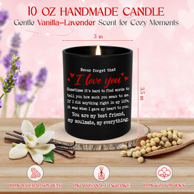TEEZWONDER candle in a cozy bedroom scene promoting relaxation and calm.