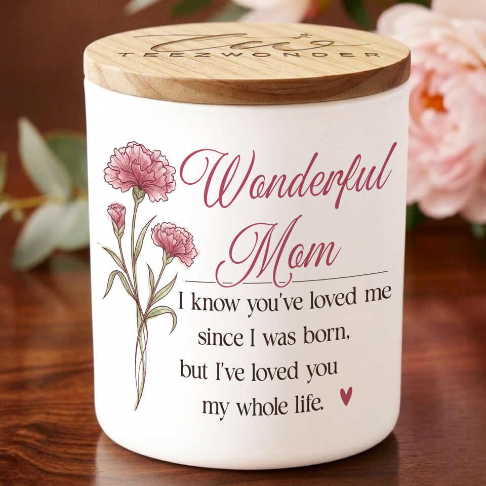 TEEZWONDER vanilla lavender candle in 10 oz jar for Mother's Day ambiance