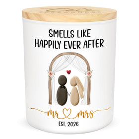 TEEZWONDER Mr & Mrs 2026 scented candle for a memorable wedding gift