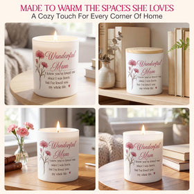 TEEZWONDER quote candle as a thoughtful mom gift idea