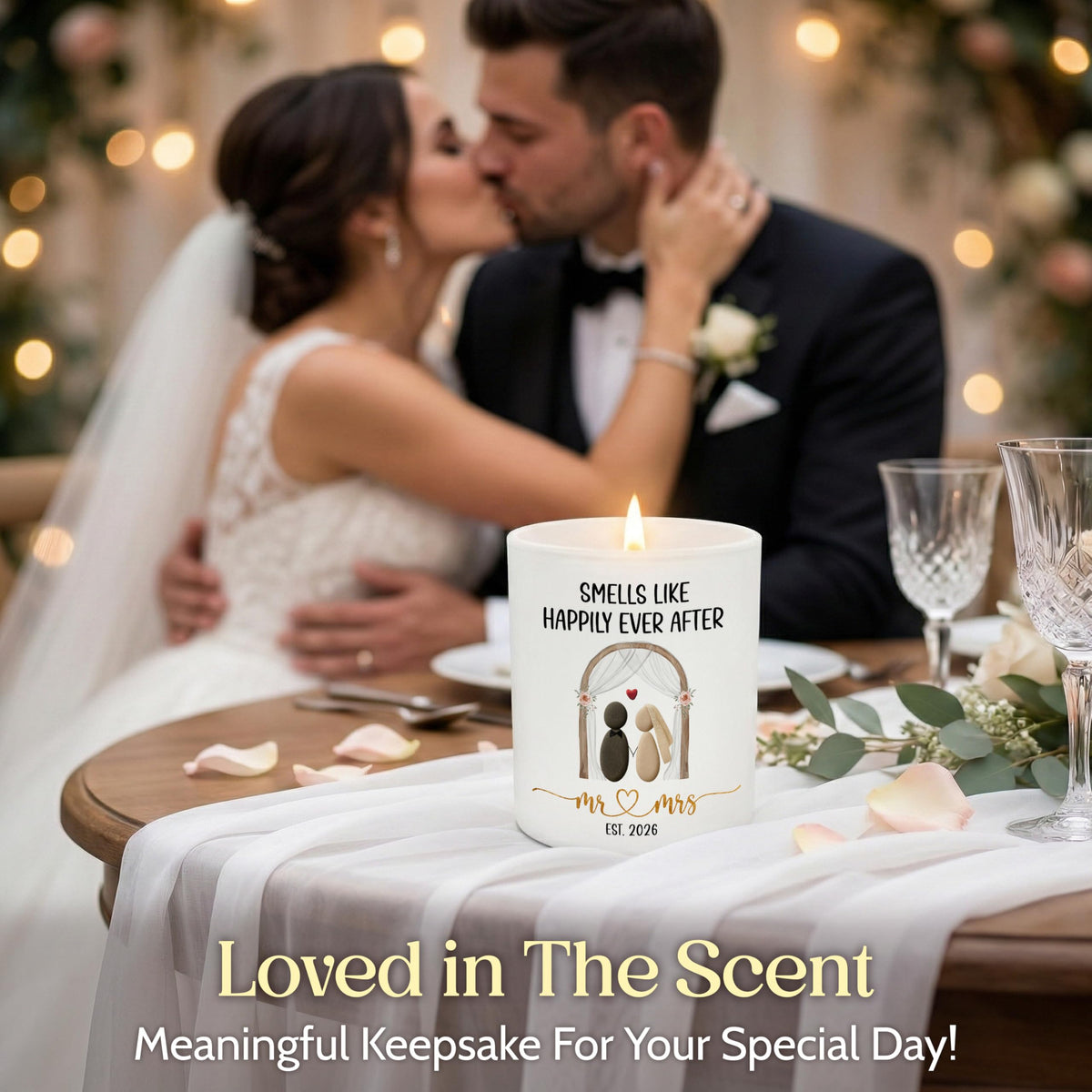 TEEZWONDER Reusable glass jar candle, sustainable wedding keepsake
