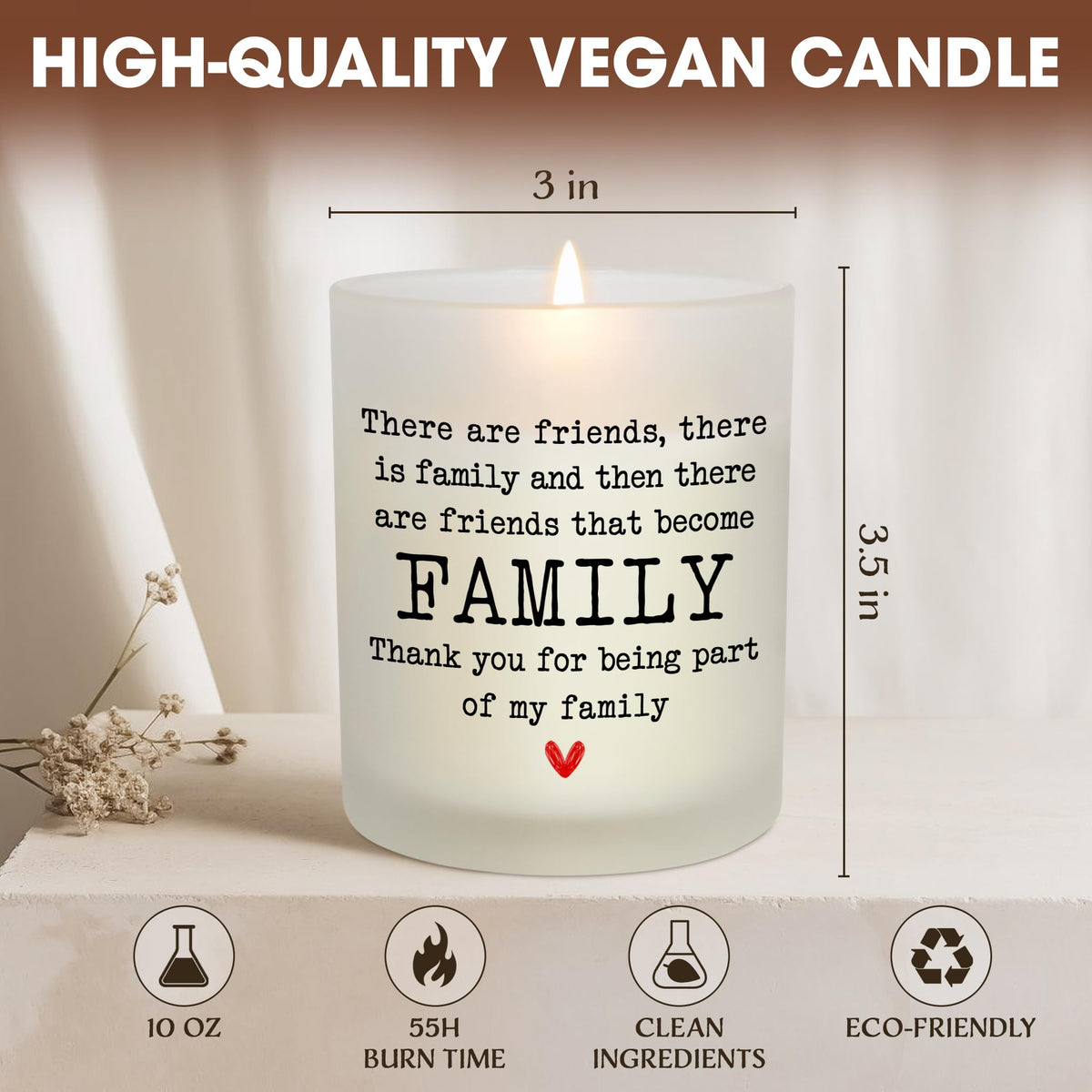 TEEZWONDER soy wax candle with 55 hour burn time ideal gift
