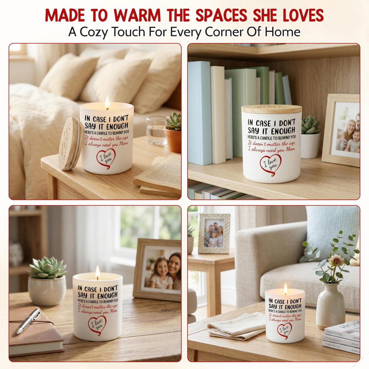 TEEZWONDER vanilla lavender candle with 55-hour burn time in use