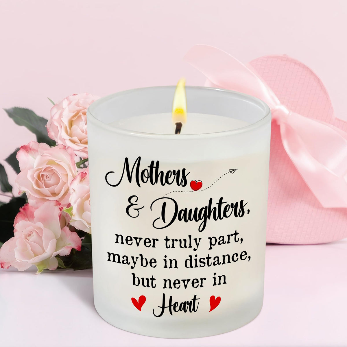 TEEZWONDER vanilla lavender candle gift packaging ready for mom