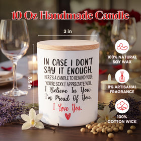 TEEZWONDER Vanilla Lavender candle packaging ready for gifting